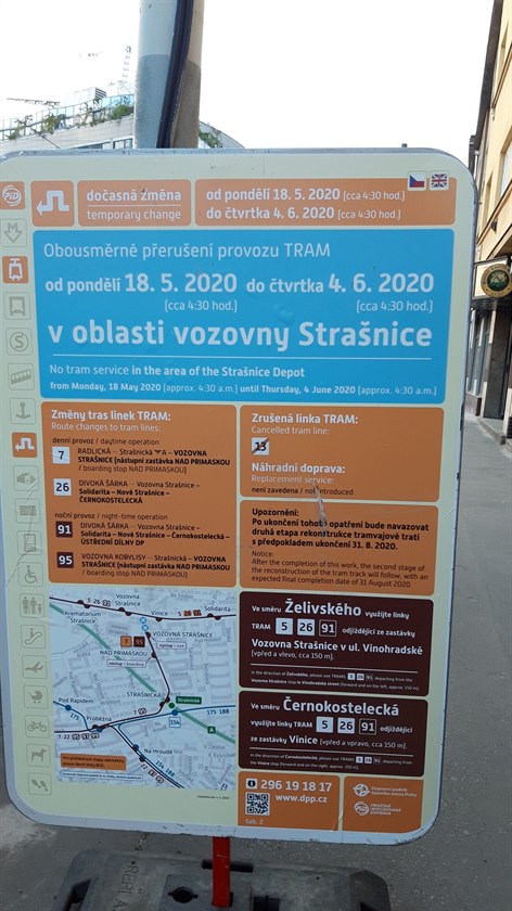 Tramvajová výluka v Praze 10 - Stranicích potrvá do 04.06.2020
