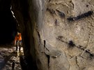 Kresba z Kateinsk jeskyn v Moravskm krasu vytvoen ped 6 200 lety byla...