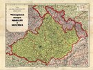 Mapa Moravy a Slezska zroku 1929.