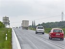 Pohled na sek silnice I/55 u obce Kokory na pomez Olomoucka a Perovska,...