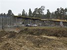 Vstavba lvky u Kamennho rybnka v Plzni. Snmek je z ledna 2020.