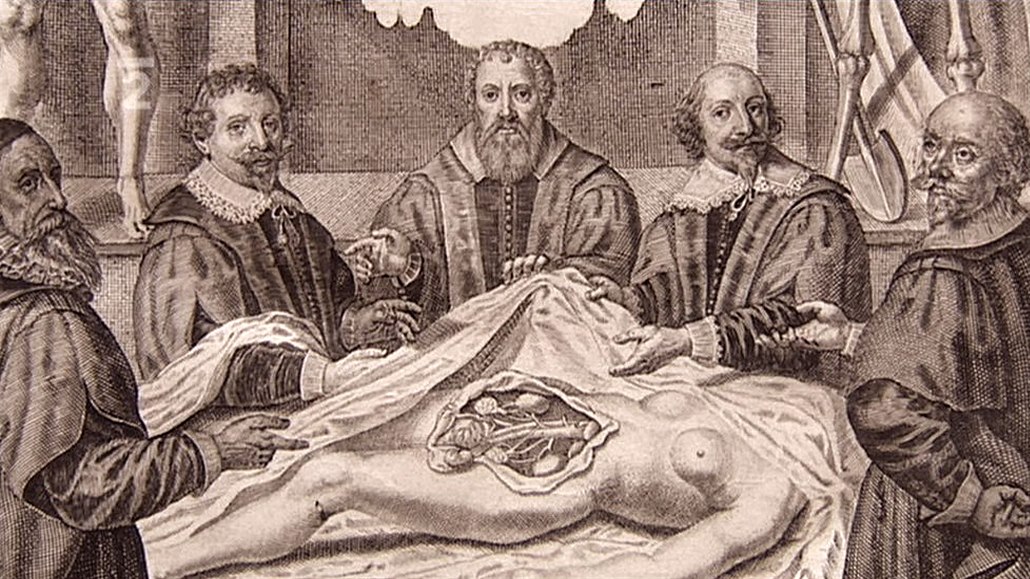 První anatomickou pitvu provedl v ervnu 1600 Ján Jesenius Jesenský.