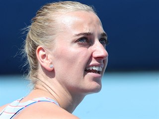 Petra Kvitová v duelu s Barborou Krejčíkovou.