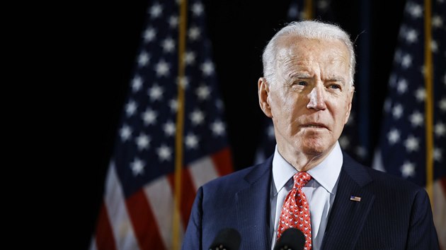 Joe Biden na snmku z 12. bezna 2020