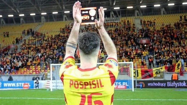 Martin Pospil dkuje fanoukm polskho klubu Jagiellonia Bialystok.