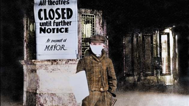 Divadla až do odvolání uzavřena (zřejmě 1918, Seattle)