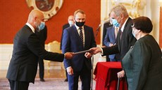 Miloš Zeman během jmenování vysoce postavených činitelů