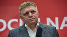 Bývalý slovenský premiér a šéf Směru-SD Robert Fico na tiskové konferenci...