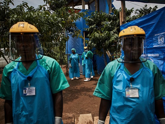Stedisko pro lébu viru ebola v konské Mangin (1. záí 2019)