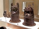 Soky dvou hlav pedk vládce bývalého království Benin (dnes Nigérie) na...