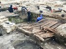 Archeologick vykopvky v centru Ostravy. (29. kvtna 2020)