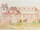 Akvarel A. Cillicha zachycuje podobu hradu Nov Svtlov ped romantickou...