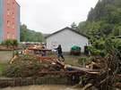Jednou z nejponienjích obcí je po bleskové povodni v ásti Olomouckého kraje...
