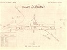 Plán kolejit stanice Dubany k 1. 11. 1946 sbírka Milana ihánka