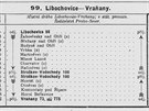 Jízdní ád trat Libochovice - Strakov - Vraany z roku 1925
