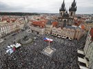 Milion chvilek pro demokracii, demonstrace na Staromstské námstí v Praze...