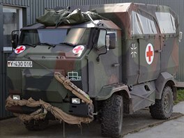 Měmecké lehké taktické vozidlo Mungo ve verzi pro převoz raněných