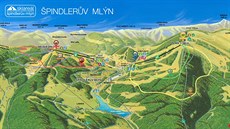 Mapa Skiareálu pindlerv Mlýn