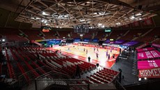 Mnichovský Audi Dome je pipravený na turnaj nmecké basketbalové ligy.