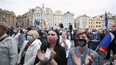 Milion chvilek pro demokracii, demonstrace na Staromstské námstí v Praze...