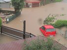 Míov u Chrudimi v nedli dopoledne zasáhla blesková povode. Voda vystoupala...