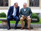 Karel Schwarzenberg s Miroslavem Kalouskem (18. íjna 2014)