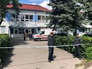 Policejní zásah na základní kole ve Vrútkách na Slovensku. (10. ervna 2020)