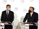 eský premiér Andrej Babi a maarský premiér Viktor Orbán vystoupili v Lednici...