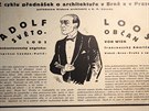 Adolf Loos se pova�oval za sv�toob�ana. Sv�d�� o tom i tato pozv�nka na jeho...