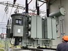 Nový 40MW transformátor ze 110 na 22 kV.