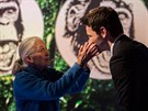 Jane Goodallov� a Daniel Stach v po�adu Hyde Park Civilizace (18. �nora 2017)