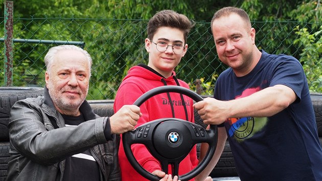 Rodina, kter propadla motorsportu. Vladimr Doubek nejstar, Vladimr Doubek nejmlad, Vladimr Doubek prostedn (zleva).