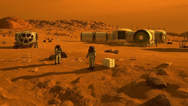 Takto si vizionáři v americké NASA představují marsovskou základnu v nedaleké budoucnosti.