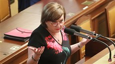 Ministryn financí Alena Schillerová pi úterním jednání Poslanecké snmovny....