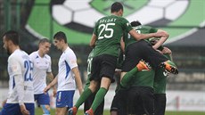 Gólová radost fotbalist Píbrami v ligovém duelu s Libercem.