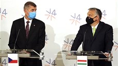 �eský premiér Andrej Babi� a ma�arský premiér Viktor Orbán vystoupili v Lednici...