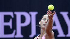 Karolína Plíková pi utkání charitativního turnaje drustev en Tipsport Elite...