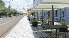 Posezení p�ilehlých kaváren se má sjednotit a krýt by ho m�la markýza. Za...