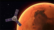 Kresba sondy Spojených arabských emirát Amal u Marsu