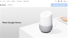 Chytrý reproduktor Google Home se již v obchodu Googlu nedá objednat.
