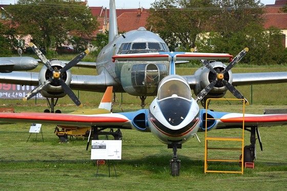 Letecké muzeum v Kunovicích. Vpředu vidíme usmívající se první exponát tohoto...