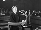 Milada Horáková ped Státním soudem v první den procesu. (31. kvtna 1950)
