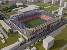 Fotbalov Zbrojovka pedstavila vizualizaci modernizovanho stadionu na Srbsk...