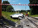 Nehoda se stala na pejezdu u Nedabyle na eskobudjovicku.