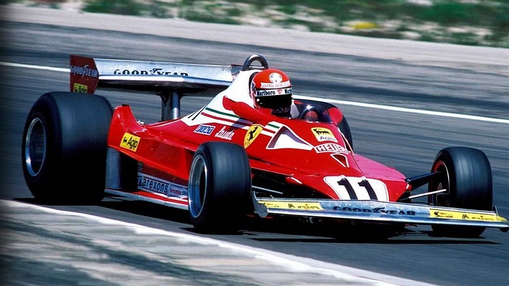 Velká cena Jiní Afriky 1977 - Niki Lauda s ferrari