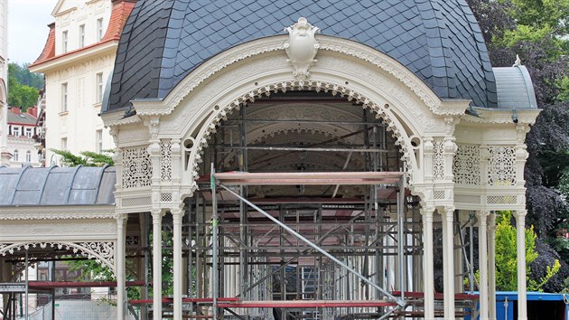 Rekonstrukce Sadové kolonády v Karlových Varech.