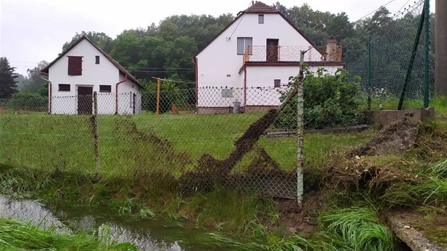 Obec Višňová na Frýdlantsku se vzpamatovává ze sobotní velké vody (21. června 2020)