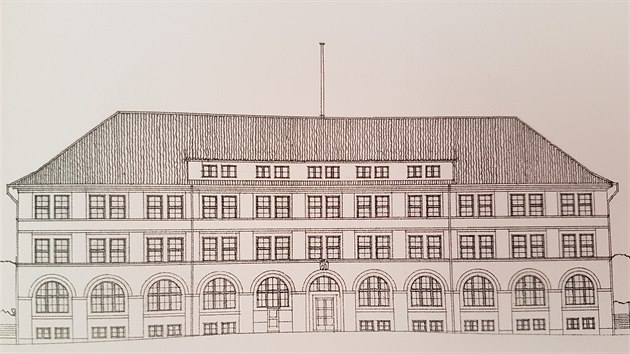 Hlavní budova plánovaného komplexu Ústavu sociální péče, který měl stát v Olomouci v Michalském výpadu na okraji dnešních Bezručových sadů. Jedinou budovou, která z něj vznikla, je dodnes stojící budova mateřské školy.
