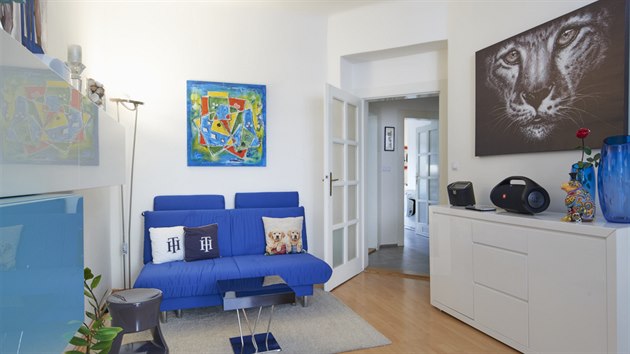 „Malý obývací pokoj“ lze díky rozkládací pohovce proměnit na pokoj pro hosty.