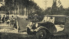 Autocamping s Tatrou 57, fotografie ze zkušebního provozu vozidla původního...